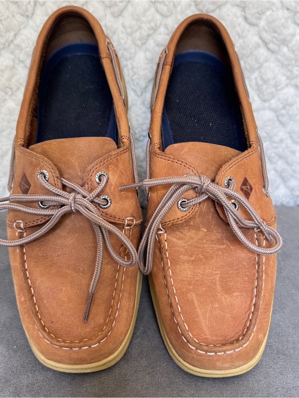 Sperry Men’s Leather Boat Shoes in Chestnut Brown